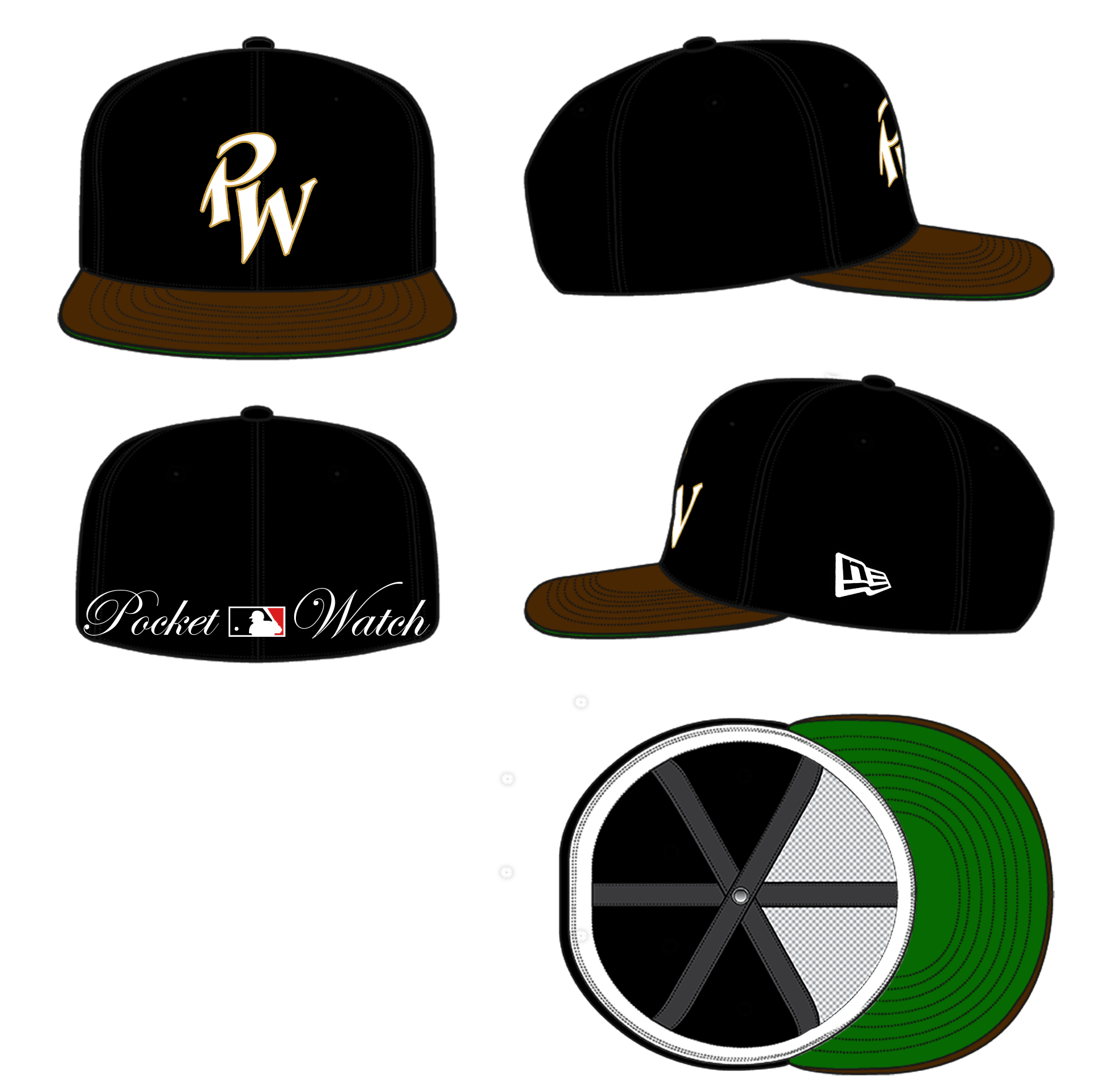 Pocket Watch — Fitted Cap Mockup